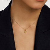 Unlock 14K Lock Gold Personalised Necklace